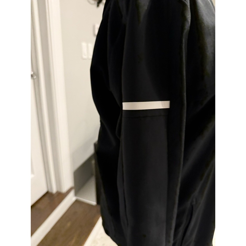 Adidas  Run Wind Ready Jacket Large Black Lightweight Hooded Youth Or S/m Adult - Picture 4 of 15